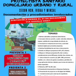 CURSO TALLER PROYECTISTA SANITARIO DOMICILIARIO URBANO Y RURAL